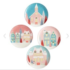 Pier1 Nostalgic Village collection Salad Plate Set